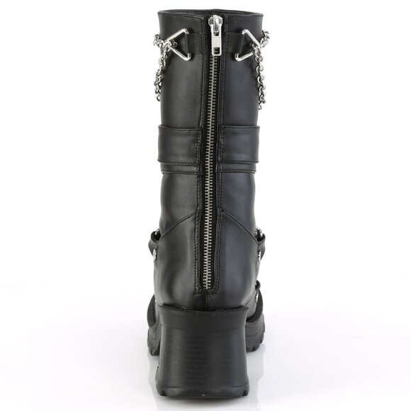 Platform Heel Chain Skull Gothic Boots - Picture 3 of 5